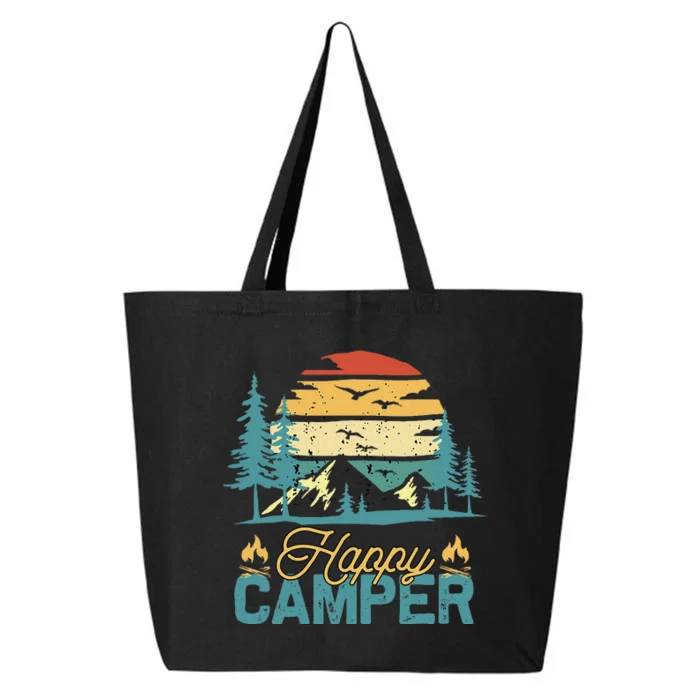 Happy Camper Retro Vintage Funny Matching Camping Crew 25L Jumbo Tote