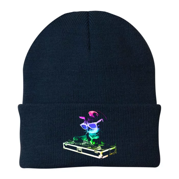 House Cat (Rainbow Dj Cat Kitty) Great Gift Knit Cap Winter Beanie