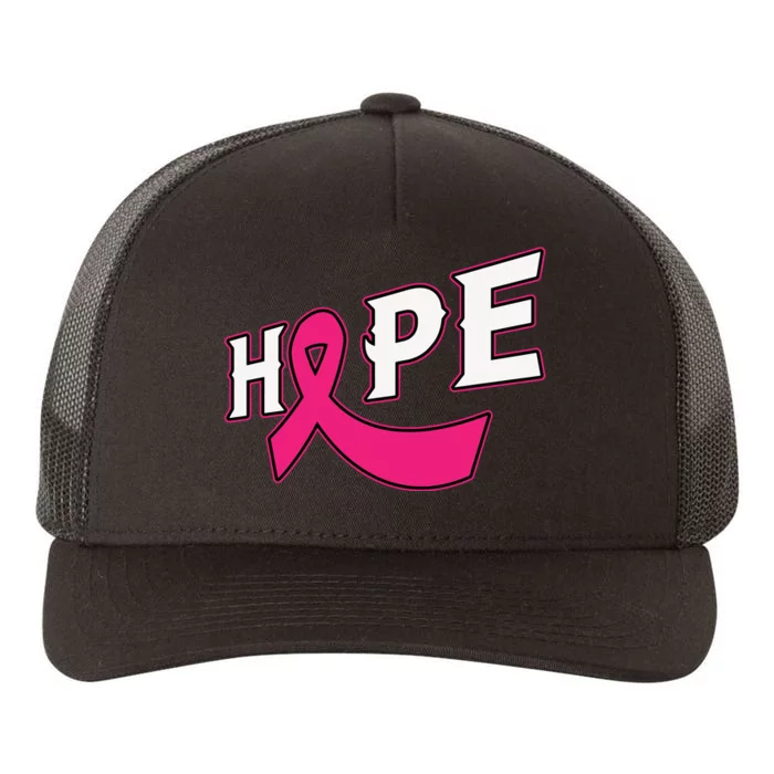 Hope Cancer Ribbon World Cancer Day Motivation Yupoong Adult 5-Panel Trucker Hat