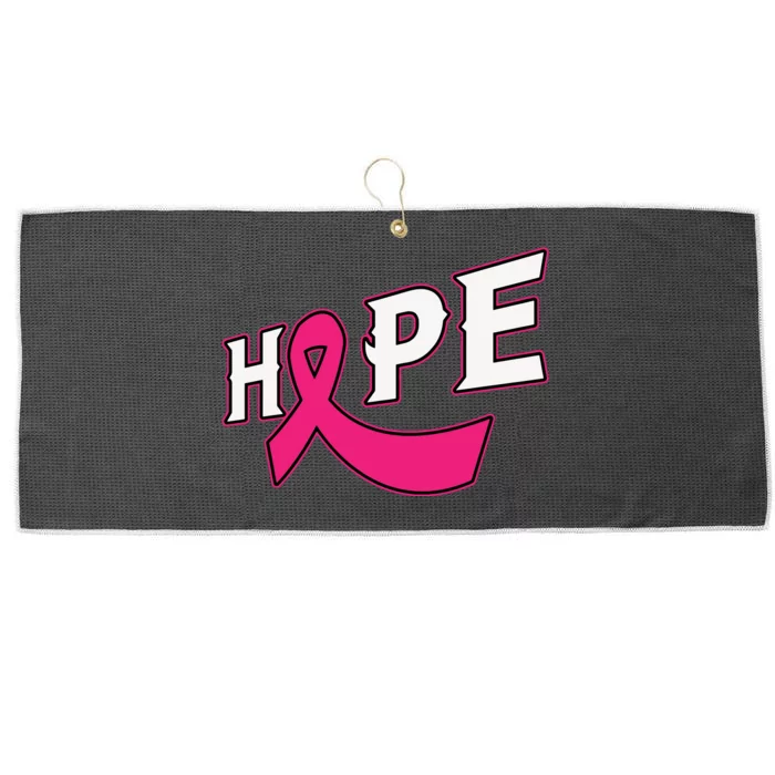 Hope Cancer Ribbon World Cancer Day Motivation Large Microfiber Waffle Golf Towel