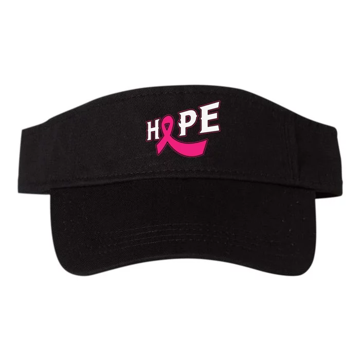 Hope Cancer Ribbon World Cancer Day Motivation Valucap Bio-Washed Visor