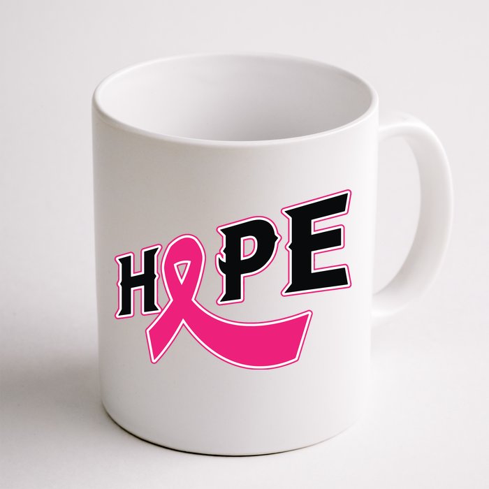 Hope Cancer Ribbon World Cancer Day Motivation Front & Back Coffee Mug