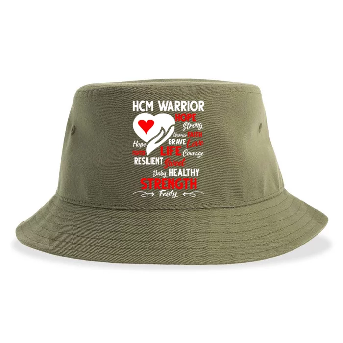 Hypertrophic Cardiomyopathy Raising Awareness Hcm Warrior Funny Gift Sustainable Bucket Hat