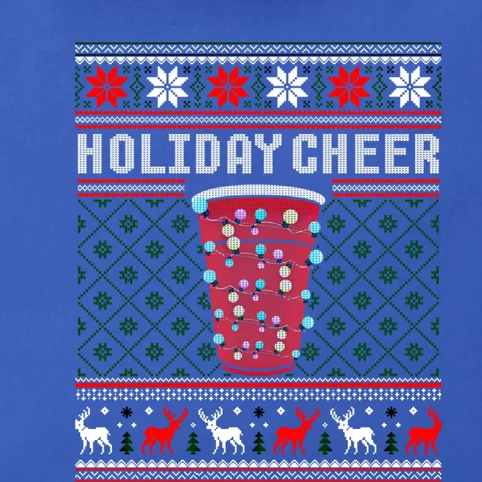 Holiday Cheer Red Solo Cup Christmas Beer Pong Ugly Sweater Meaningful Gift Zip Tote Bag