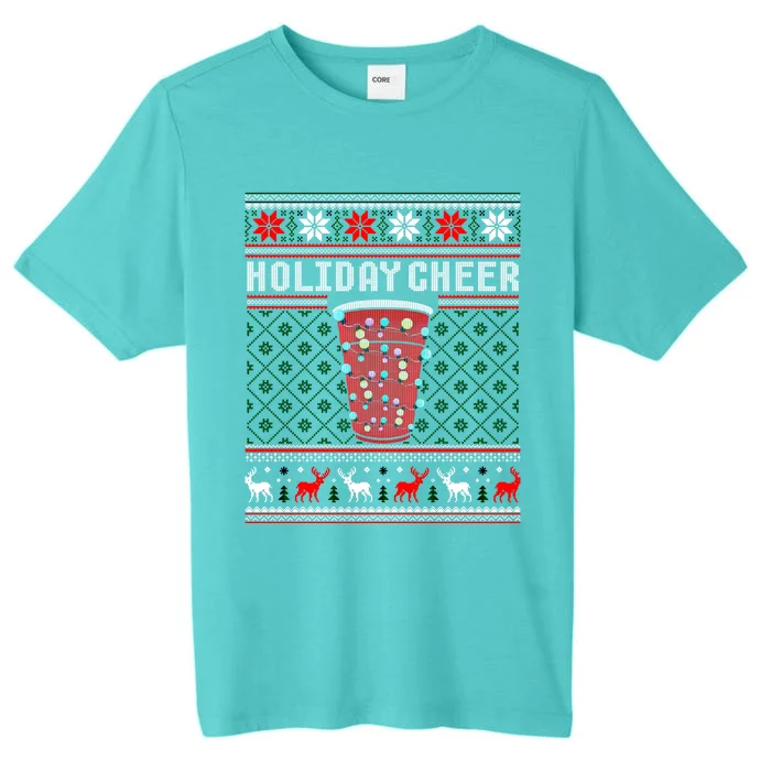 Holiday Cheer Red Solo Cup Christmas Beer Pong Ugly Sweater Meaningful Gift ChromaSoft Performance T-Shirt