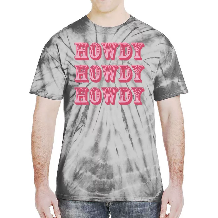 Howdy Cowgirl Retro Vintage Country Western Yeehaw Cowgirl Tie-Dye T-Shirt