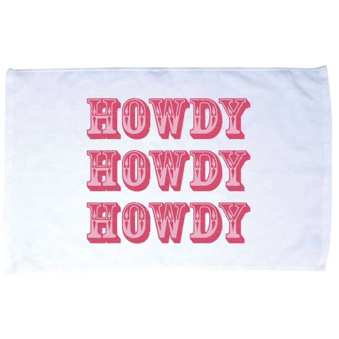 Howdy Cowgirl Retro Vintage Country Western Yeehaw Cowgirl Microfiber Hand Towel