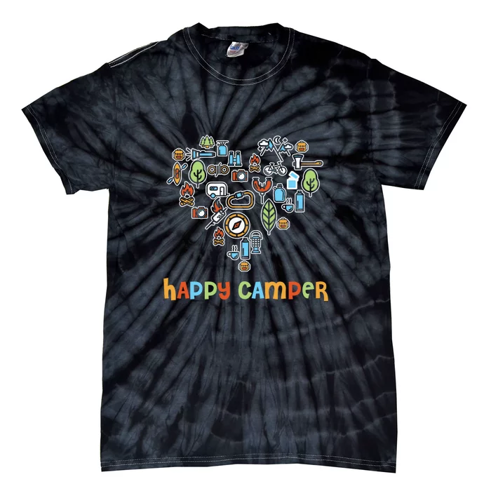 Happy Camper Road Trip Camping Vacation Gift Tie-Dye T-Shirt