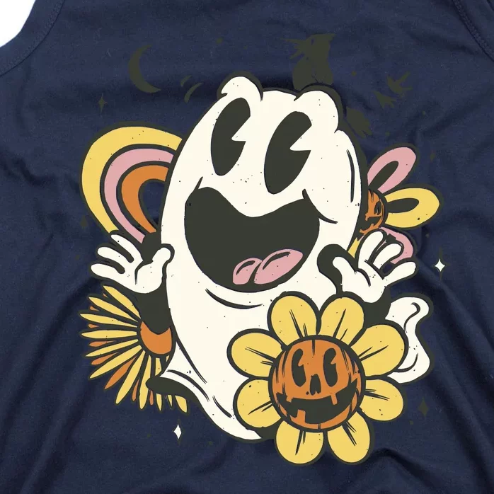 Halloween Cute Retro Ghost Tank Top