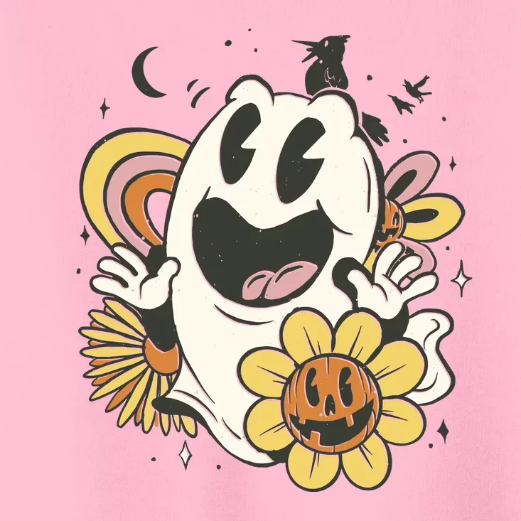 Halloween Cute Retro Ghost Toddler T-Shirt