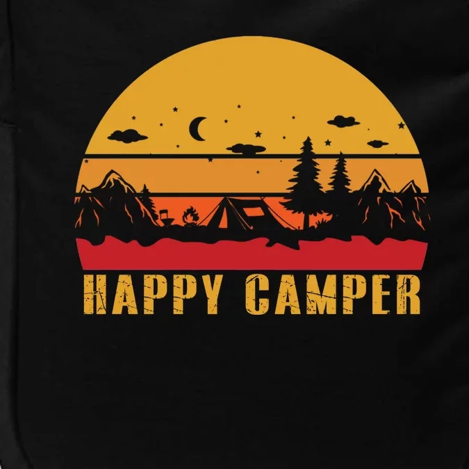 Happy Camper Retro Sunset Camping Impact Tech Backpack