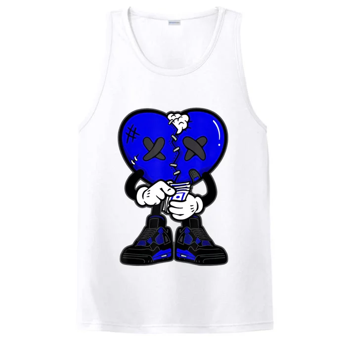 Heartbreak Cry Shoes Dripping Blue Performance Tank