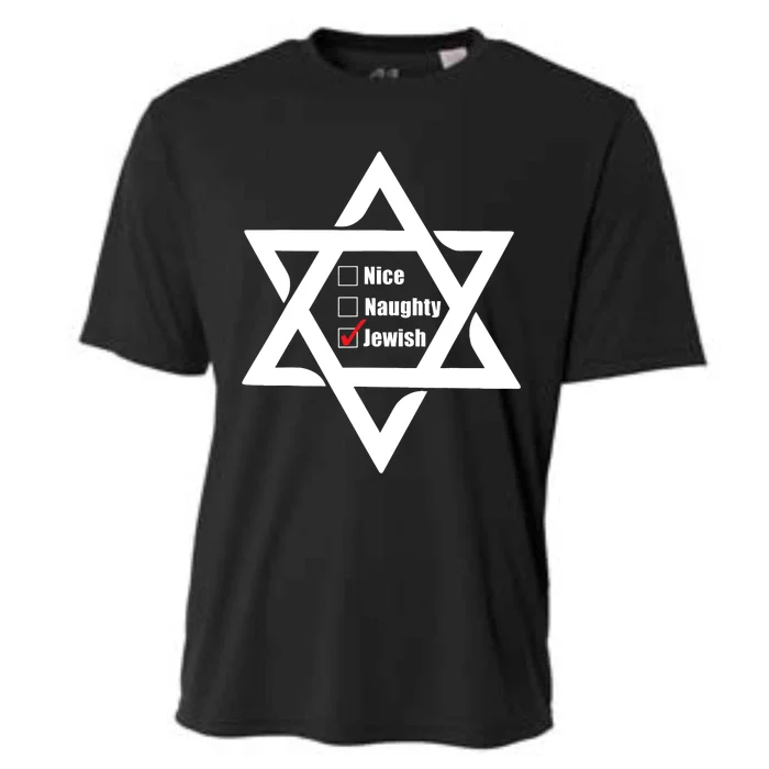 Hanukkah Christmas Star Of David: Nice & Naughty For Jewish Adults Cooling Performance Crew T-Shirt