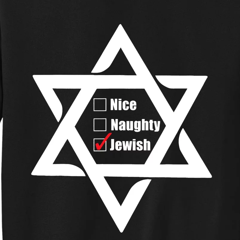 Hanukkah Christmas Star Of David: Nice & Naughty For Jewish Adults Sweatshirt