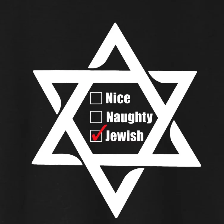 Hanukkah Christmas Star Of David: Nice & Naughty For Jewish Adults Women's Crop Top Tee