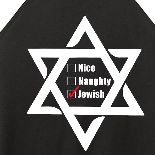 Hanukkah Christmas Star Of David: Nice & Naughty For Jewish Adults Women’s Perfect Tri Rocker Tank