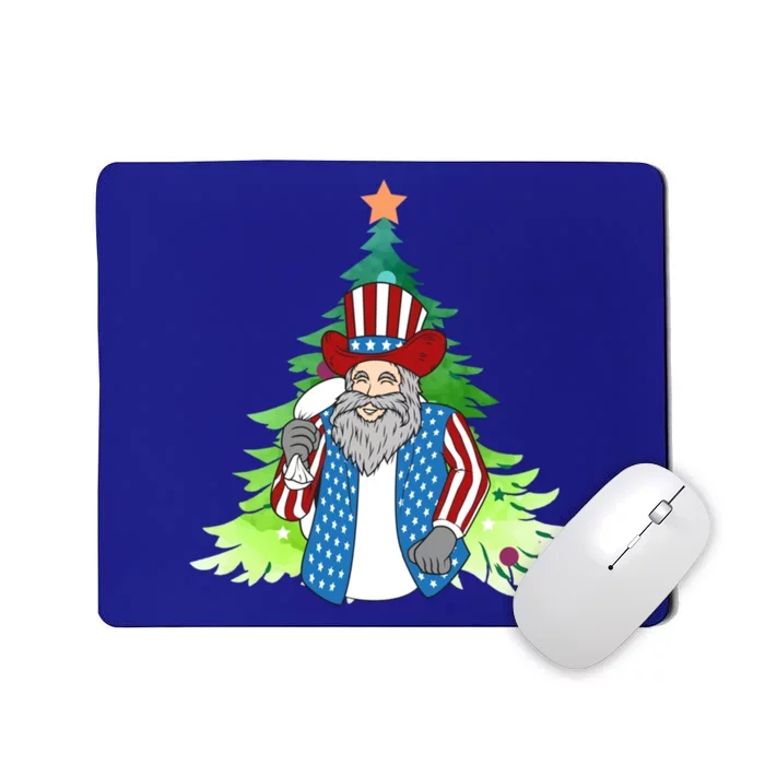 Here Comes Santa Clauspatriotic Kris Kringle Christmas Tree Great Gift Mousepad