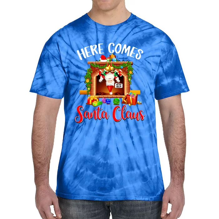 Here Comes Santa! Ho Ho Help! Gift Tie-Dye T-Shirt