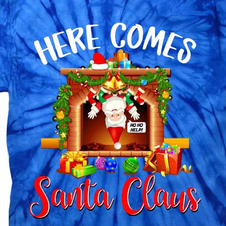 Here Comes Santa! Ho Ho Help! Gift Tie-Dye T-Shirt