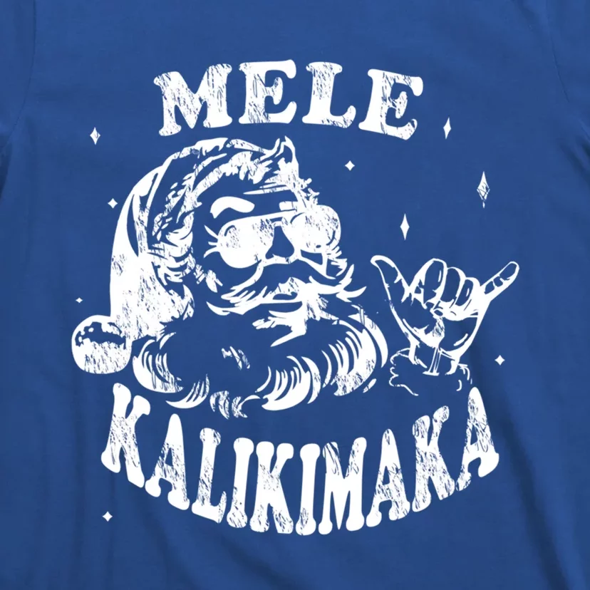 Hawaiian Christmas Santa Shaka Mele Kalikimaka Retro Hawaii Cool Gift T-Shirt