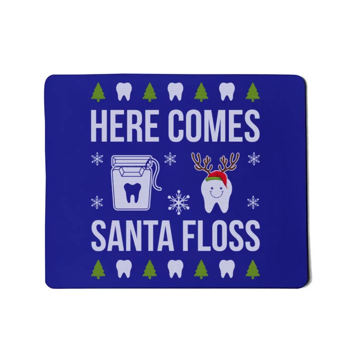 Here Comes Santa Floss Dental Christmas Funny Gift For Dentist Cool Gift Mousepad