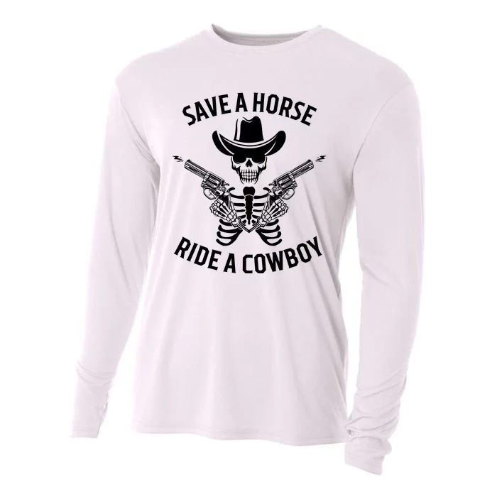 Halloween Cowboy Save A Horse Ride A Cowboy Cooling Performance Long Sleeve Crew