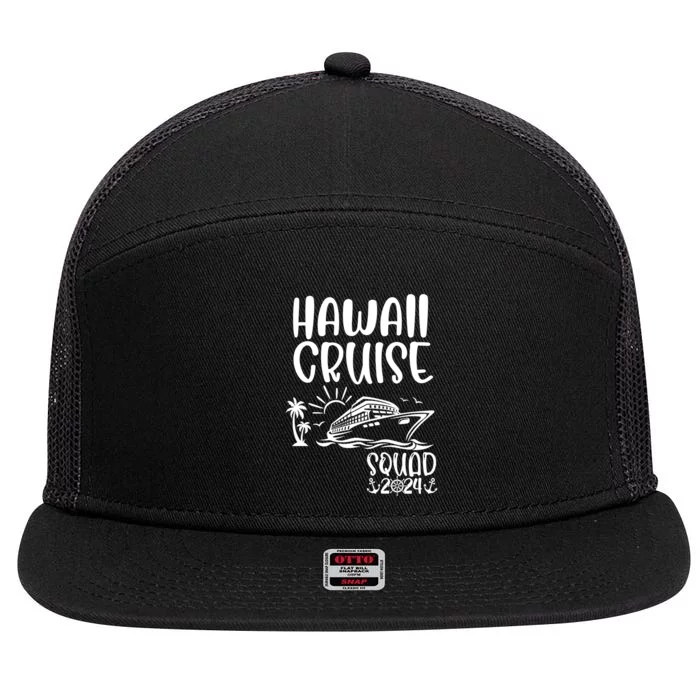 Hawaii Cruise Squad 2024 Hawaii Holiday Family Matching 7 Panel Mesh Trucker Snapback Hat