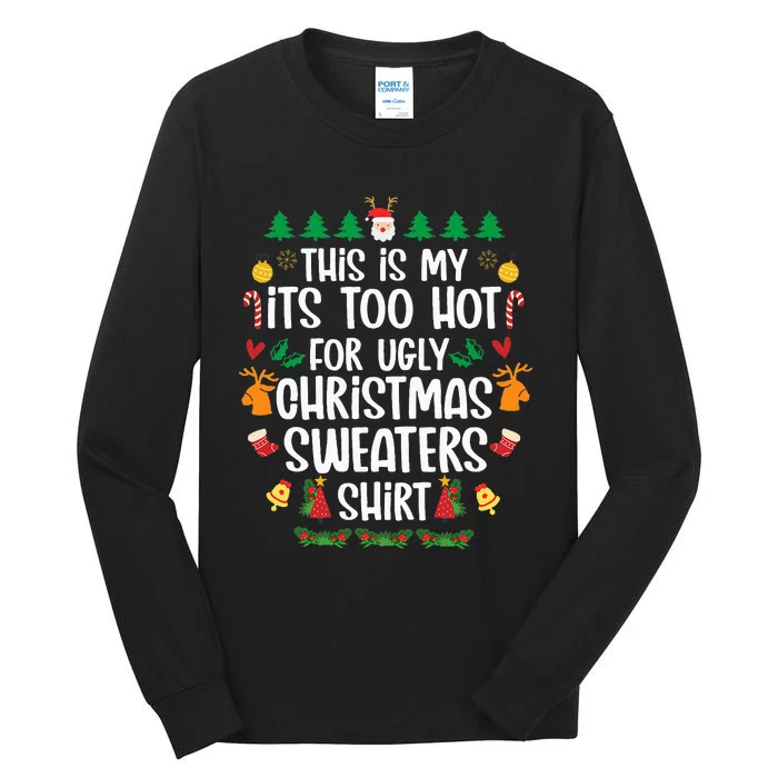 Hot Christmas Sweater Festive and Stylish Holiday Attire Tall Long Sleeve T-Shirt