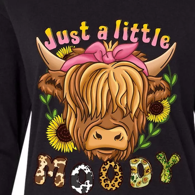 Highland Cow Scottish Highland Cow Womens Cotton Relaxed Long Sleeve T-Shirt