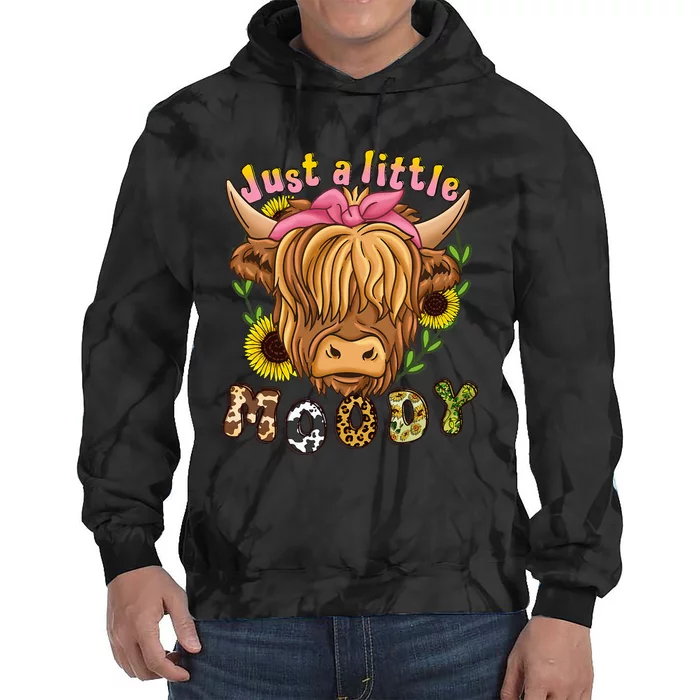 Highland Cow Scottish Highland Cow Tie Dye Hoodie