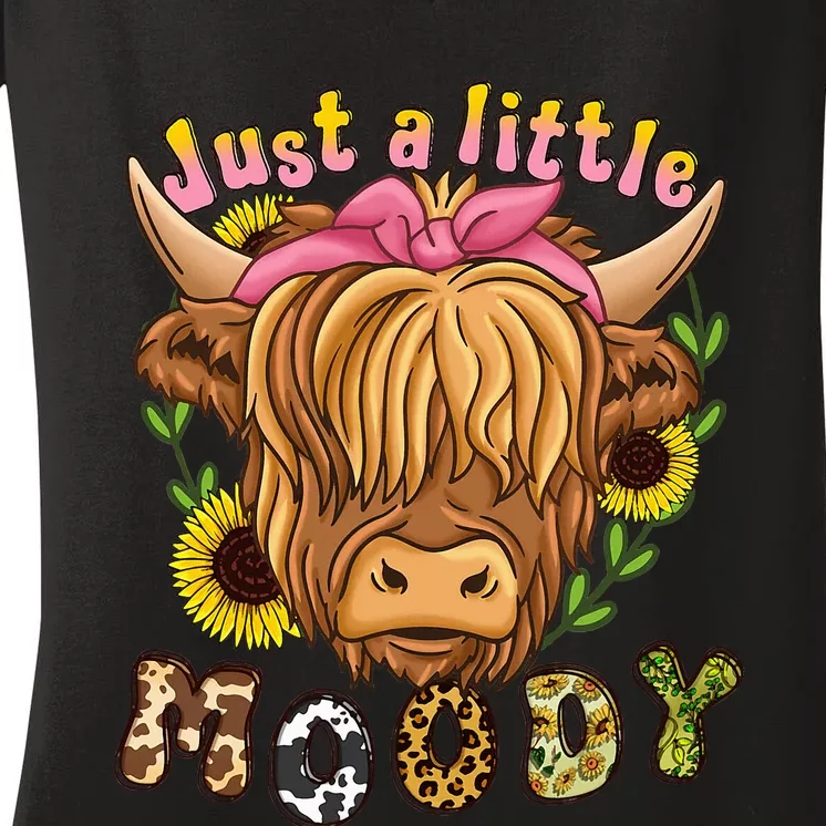 Highland Cow Scottish Highland Cow Women's V-Neck T-Shirt