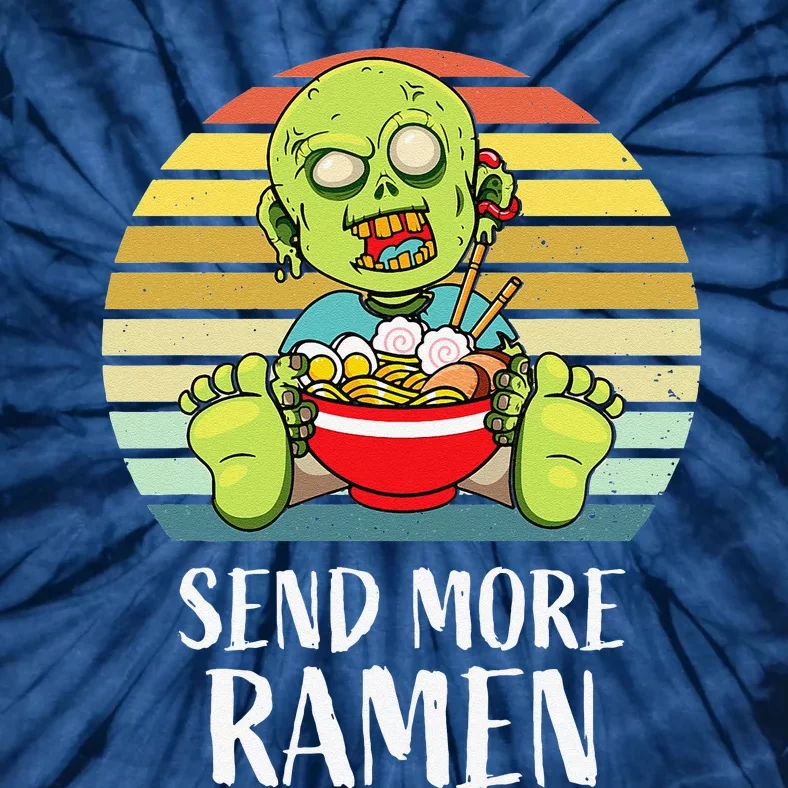 Halloween Creepy Spooky Zombie Eating Ramen Food Lover Anime Tie-Dye T-Shirt