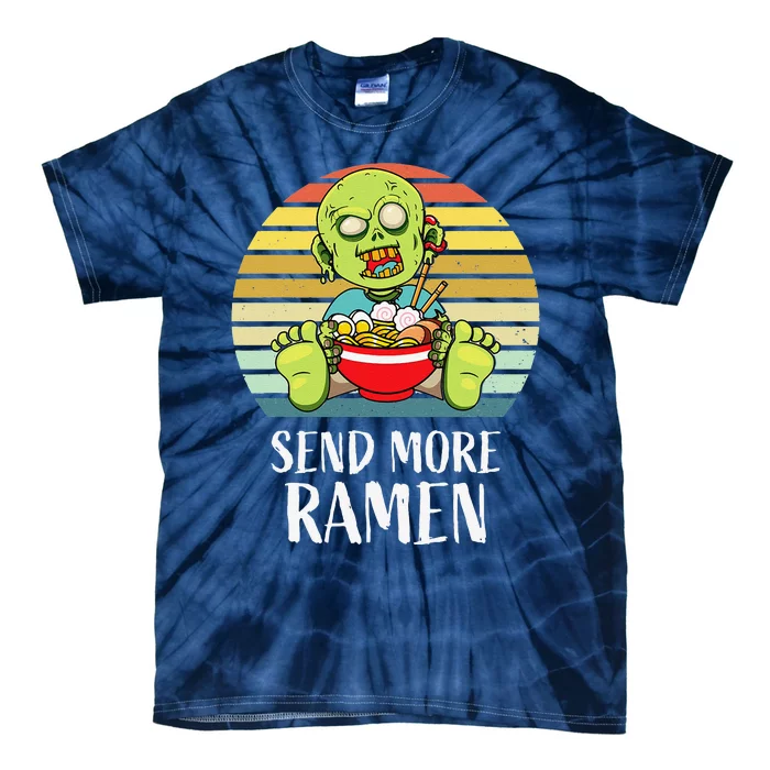 Halloween Creepy Spooky Zombie Eating Ramen Food Lover Anime Tie-Dye T-Shirt