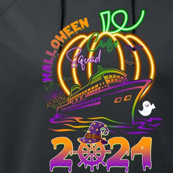 Halloween Cruise Squad 2024 Pumpkin Family Performance Fleece Hoodie