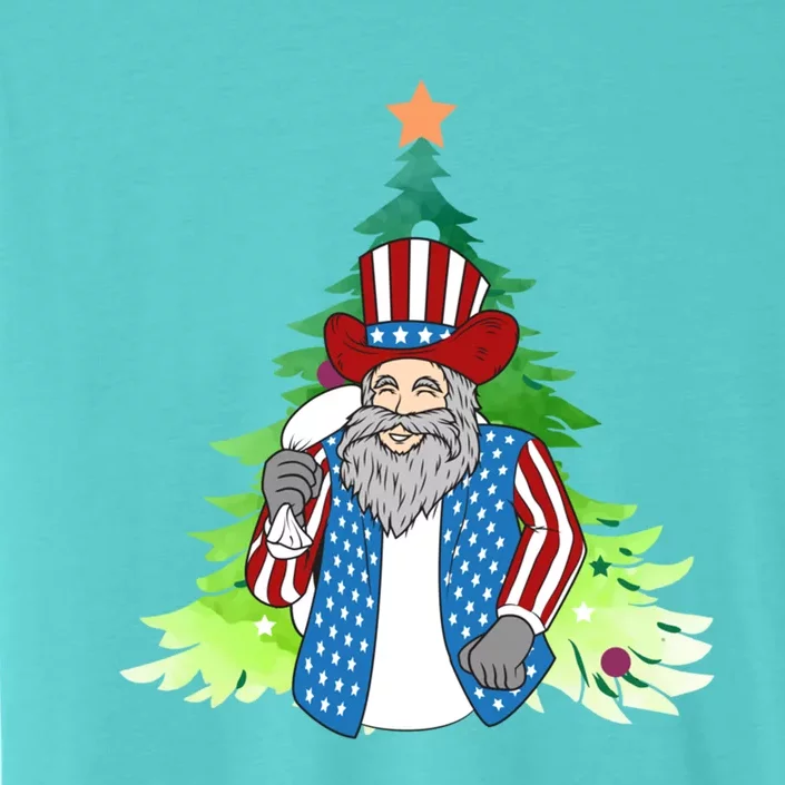 Here Comes Santa Clauspatriotic Kris Kringle Christmas Tree Meaningful Gift ChromaSoft Performance T-Shirt