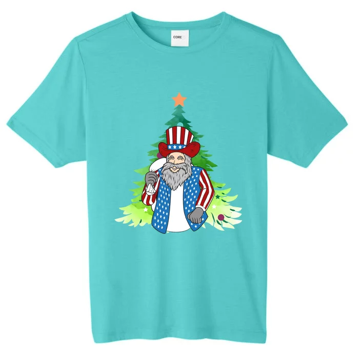 Here Comes Santa Clauspatriotic Kris Kringle Christmas Tree Meaningful Gift ChromaSoft Performance T-Shirt