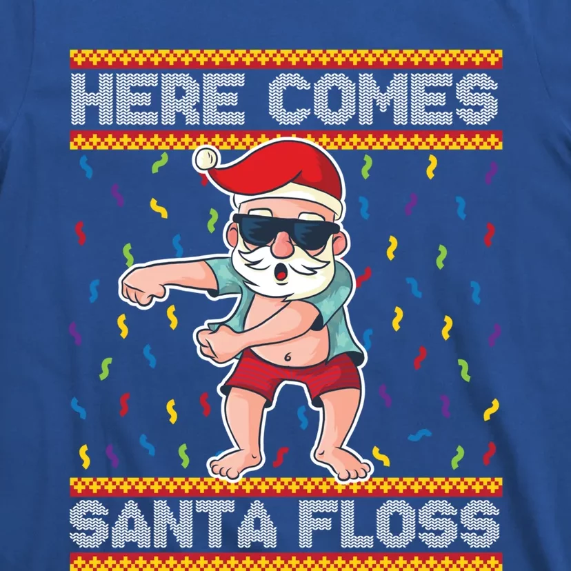 Here Comes Santa Floss Funny Christmas Santa Claus Flossing Gift T-Shirt