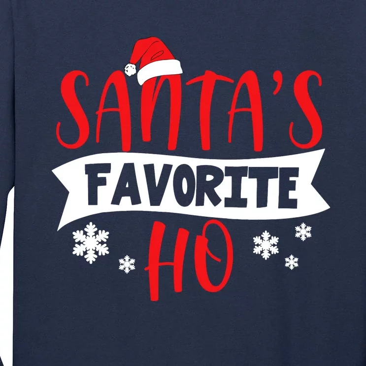 Hot Christmas Santas Favorite Ho Tall Long Sleeve T-Shirt