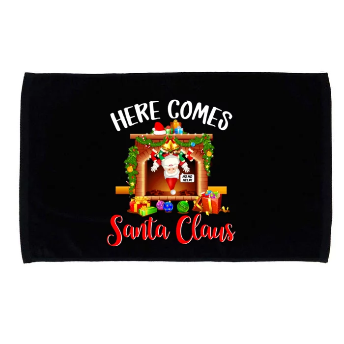 Here Comes Santa! Ho Ho Help! Gift Microfiber Hand Towel