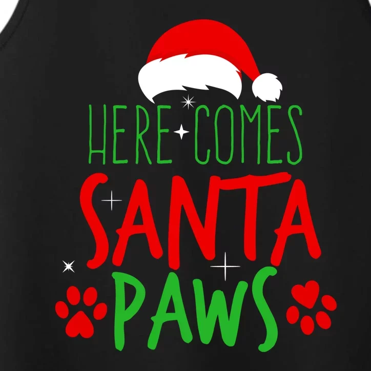 Here Comes Santa Paws Cute Christmas Performance Tank