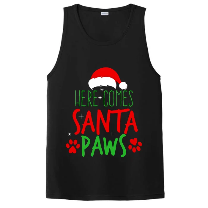 Here Comes Santa Paws Cute Christmas Performance Tank