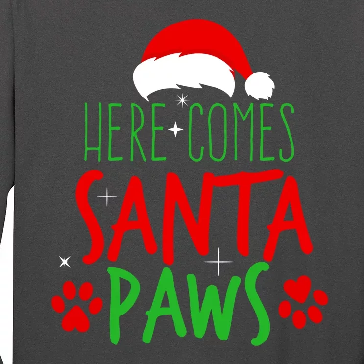 Here Comes Santa Paws Cute Christmas Long Sleeve Shirt