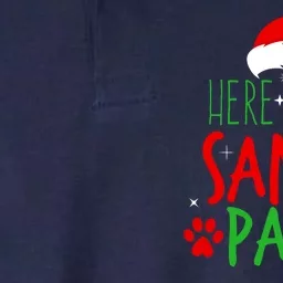 Here Comes Santa Paws Cute Christmas Softstyle Adult Sport Polo