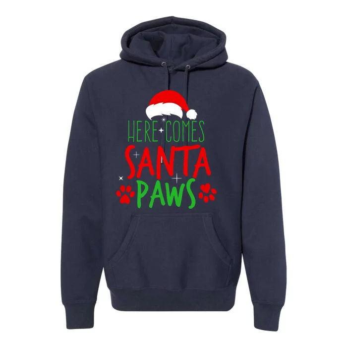 Here Comes Santa Paws Cute Christmas Premium Hoodie