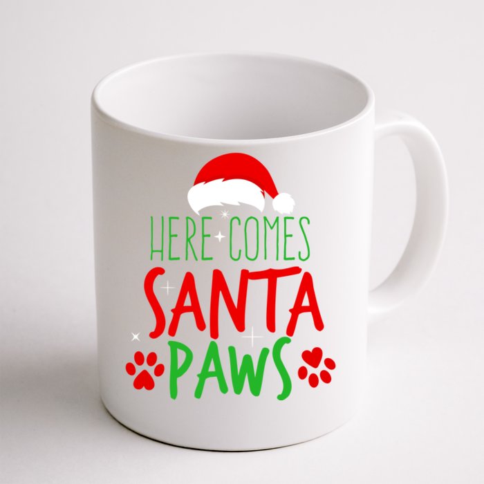 Here Comes Santa Paws Cute Christmas Front & Back Coffee Mug