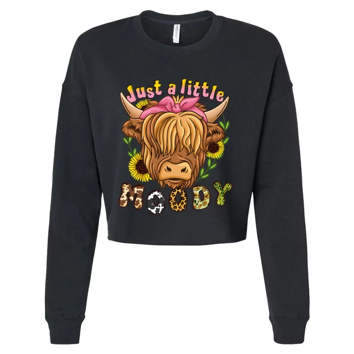 Highland Cow Scottish Highland Cow Cropped Pullover Crew