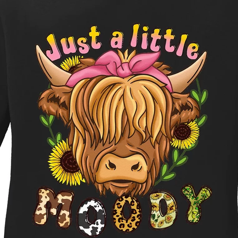 Highland Cow Scottish Highland Cow Ladies Long Sleeve Shirt