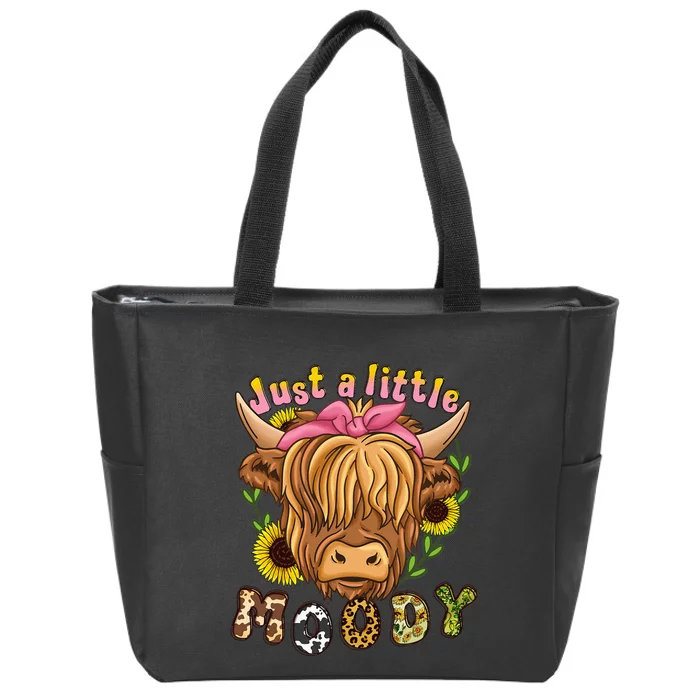 Highland Cow Scottish Highland Cow Zip Tote Bag