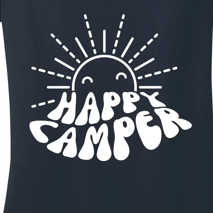 Happy Camper Sunrise Women's V-Neck T-Shirt