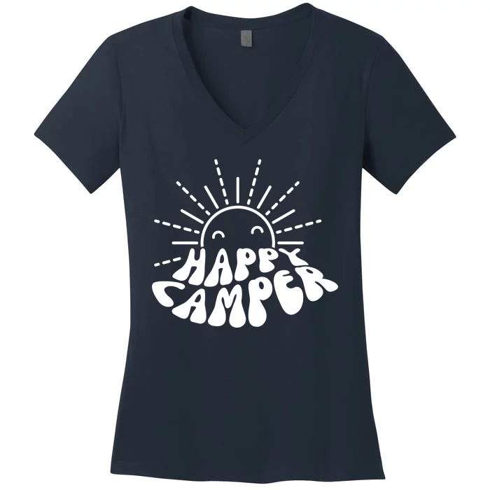 Happy Camper Sunrise Women's V-Neck T-Shirt